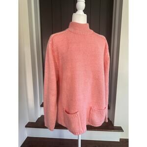 Vintage 1990s Pink & Gold Gitano Mockneck Sweater